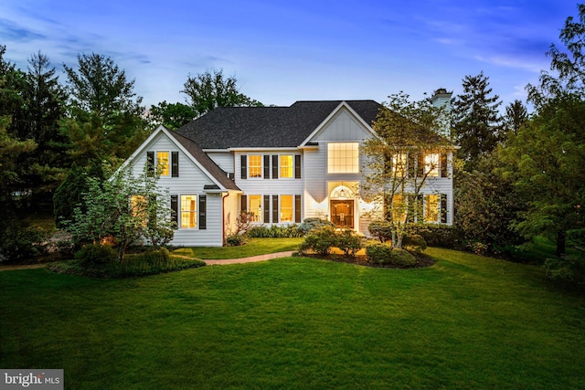 501 Van Lears Run, Villanova, PA 19085 - view of front of home featuring a front yard and a chimney