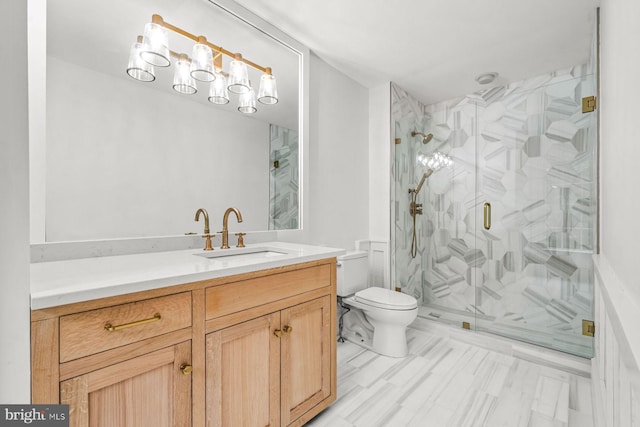 501 Van Lears Run, Villanova, PA 19085 - bathroom with a marble finish shower and vanity