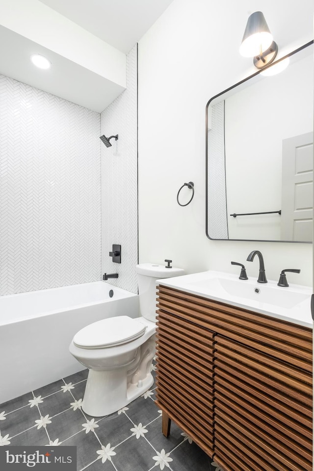 3116 Clifford St Unit 2, Philadelphia, PA 19121 - bathroom featuring vanity, shower / washtub combination, and tile patterned flooring