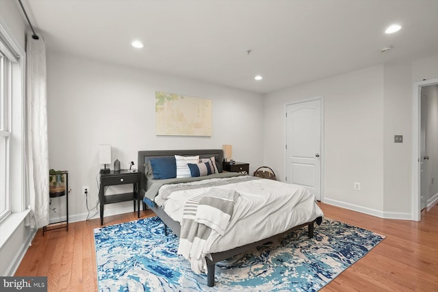 1506 Stack St, Baltimore, MD 21230 - bedroom with light wood-style flooring and recessed lighting