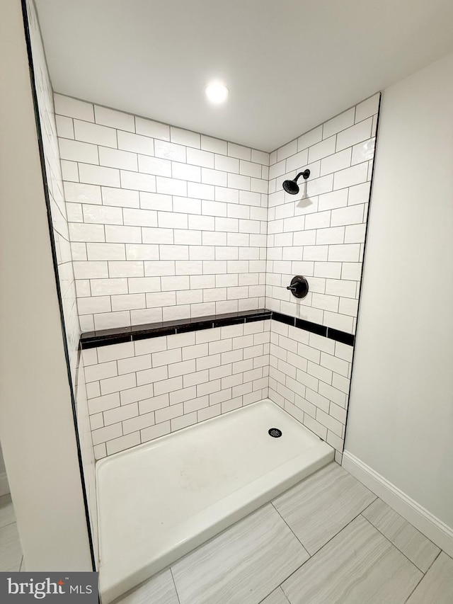 751 Hudson Dr, Weatherly, PA 18255 - full bath with a tile shower and baseboards