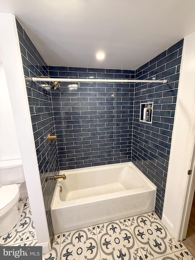 751 Hudson Dr, Weatherly, PA 18255 - bathroom featuring tile patterned flooring and shower / bathtub combination