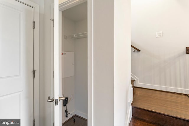 3334 7th St NE, Washington, DC 20017 - staircase featuring baseboards