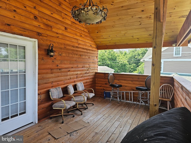 6 Amelia St, Paw Paw, WV 25434 - view of wooden deck