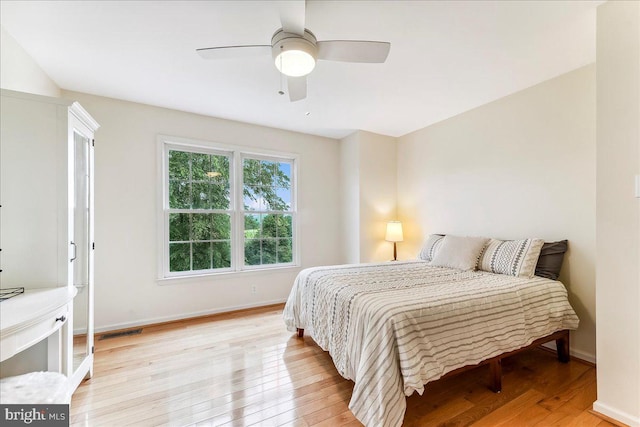 926 Kenmara Dr, West Chester, PA 19380 - bedroom with light wood-type flooring and a ceiling fan