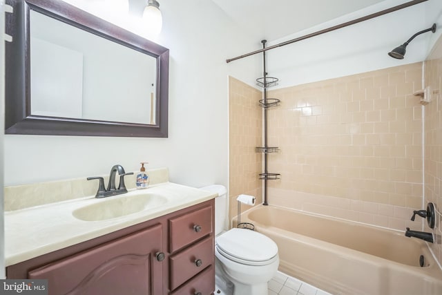 7826 Glenister Dr, Springfield, VA 22152 - bathroom featuring vanity, shower / washtub combination, and tile patterned floors