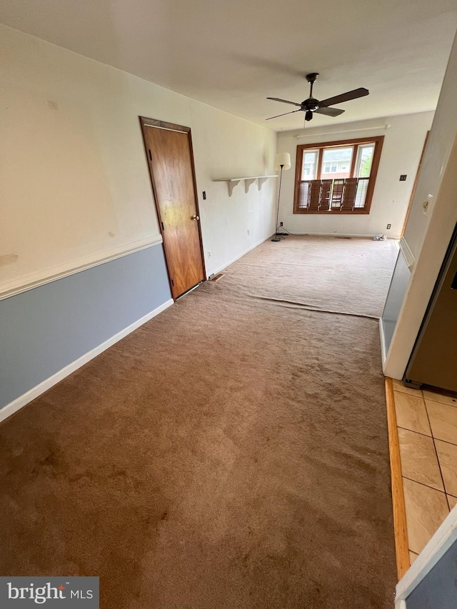 815 S Cypress Ct, Sterling, VA 20164 - unfurnished living room featuring carpet flooring and a ceiling fan