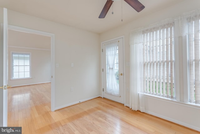 1826 Kershaw Ln, Winchester, VA 22601 - empty room with ceiling fan and wood finished floors