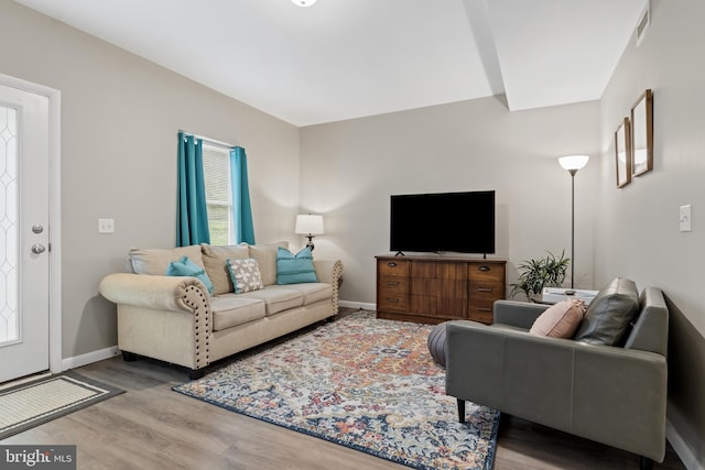 65 Petersburg Ln, Duncannon, PA 17020 - living area featuring wood finished floors and baseboards