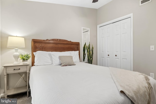 65 Petersburg Ln, Duncannon, PA 17020 - bedroom featuring carpet flooring, a closet, and a ceiling fan