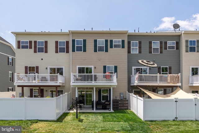 135 Burkwood Ter, Lake Frederick, VA 22630 - back of property featuring a fenced backyard and a patio