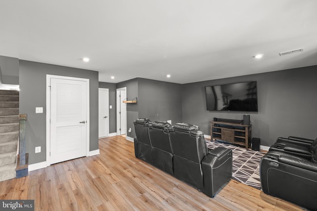 135 Burkwood Ter, Lake Frederick, VA 22630 - living room featuring recessed lighting, stairs, and light wood-style floors