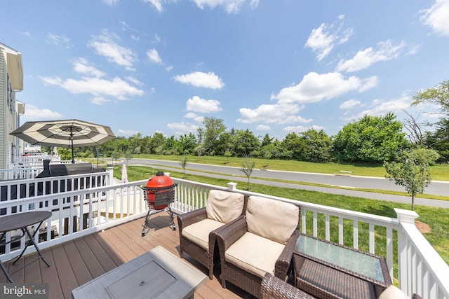 135 Burkwood Ter, Lake Frederick, VA 22630 - wooden deck with a yard and view of scattered trees
