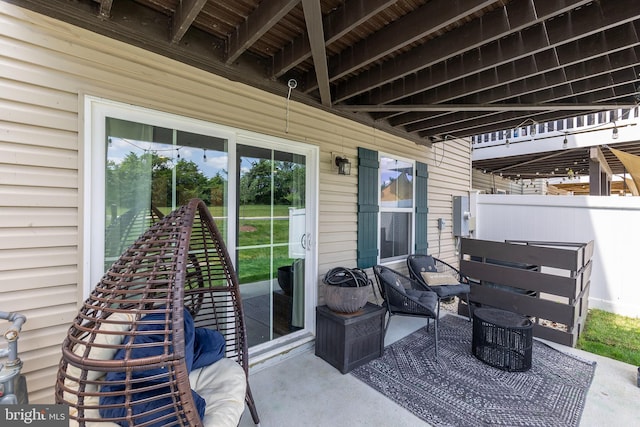 135 Burkwood Ter, Lake Frederick, VA 22630 - view of patio featuring outdoor lounge area
