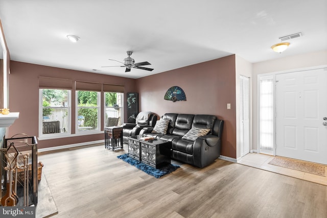 20103 Halethorpe Ln Unit 130, Germantown, MD 20876 - living area with ceiling fan and wood finished floors