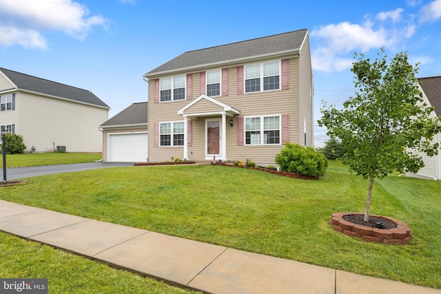 355 Old Stone Way, York, PA 17406 - colonial home with driveway, a garage, and a front lawn