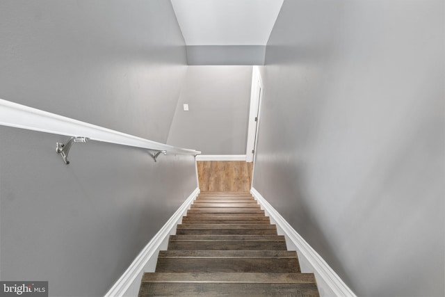355 Old Stone Way, York, PA 17406 - staircase featuring wood finished floors and baseboards