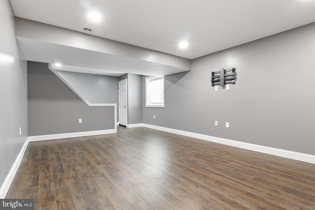 355 Old Stone Way, York, PA 17406 - below grade area with baseboards and dark wood-style floors