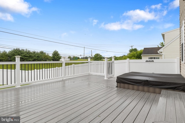 355 Old Stone Way, York, PA 17406 - deck with a covered hot tub