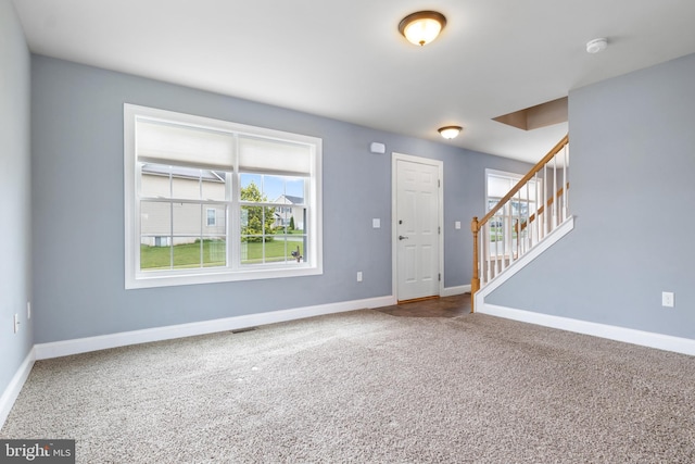 355 Old Stone Way, York, PA 17406 - carpeted entryway featuring stairway and baseboards