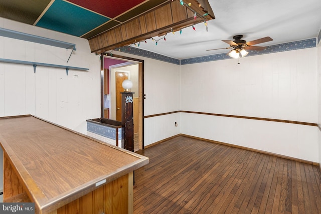 150 Coolidge Ave, Lawrence Township, NJ 08648 - below grade area featuring wood-type flooring and ceiling fan