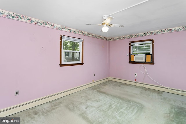 150 Coolidge Ave, Lawrence Township, NJ 08648 - unfurnished room featuring carpet, cooling unit, and a ceiling fan