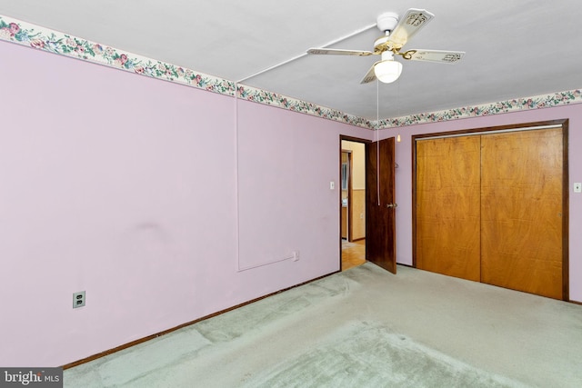150 Coolidge Ave, Lawrence Township, NJ 08648 - unfurnished bedroom with carpet flooring, a closet, and ceiling fan