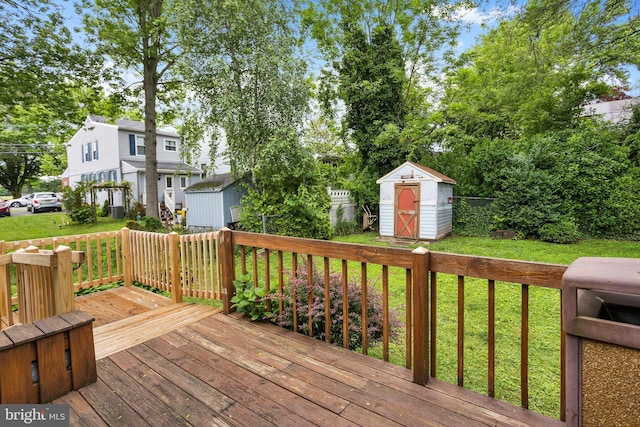 150 Coolidge Ave, Lawrence Township, NJ 08648 - wooden deck with a storage shed