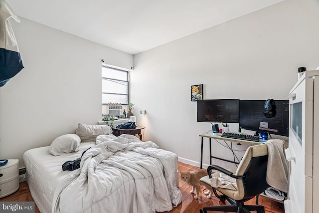 1917 Spring Garden St, Philadelphia, PA 19130 - bedroom with a desk and wood finished floors