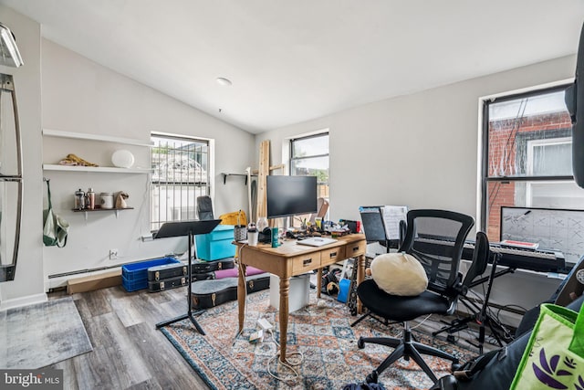 1917 Spring Garden St, Philadelphia, PA 19130 - office featuring wood finished floors and lofted ceiling
