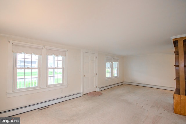 24981 Delmar Rd, Mardela Springs, MD 21837 - foyer entrance with baseboard heating and carpet floors