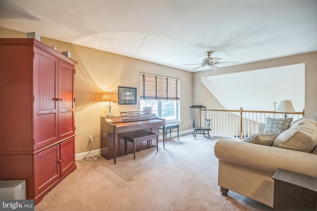 3132 Arbour Green Ct, Hatfield, PA 19440 - living area with a ceiling fan and light carpet