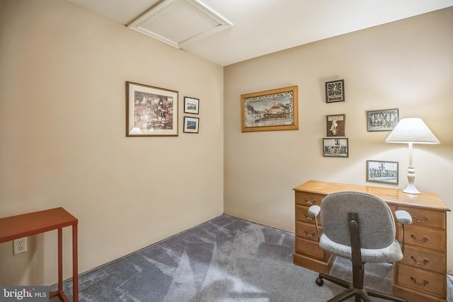 3132 Arbour Green Ct, Hatfield, PA 19440 - office with dark carpet and attic access