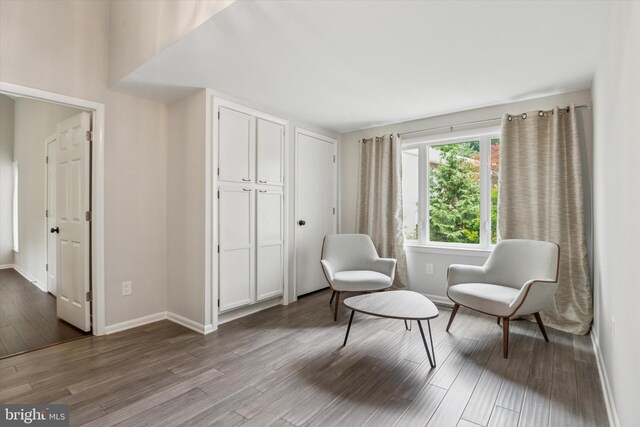 705 Westtown Cir Unit 705, West Chester, PA 19382 - sitting room with dark wood-type flooring and baseboards