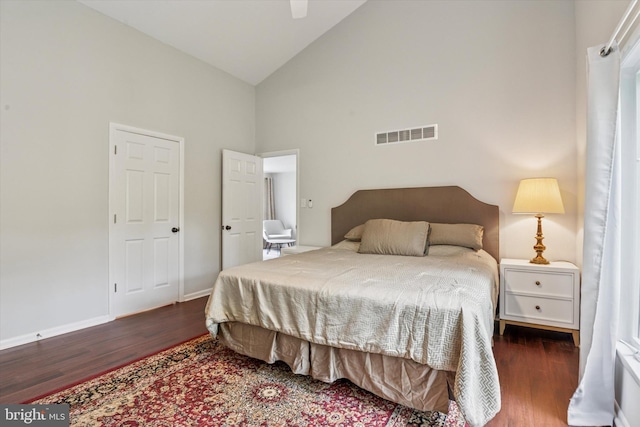 705 Westtown Cir Unit 705, West Chester, PA 19382 - bedroom featuring wood finished floors and high vaulted ceiling