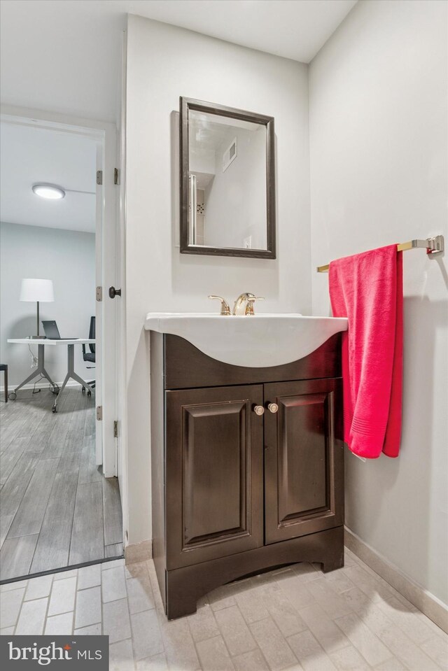 705 Westtown Cir Unit 705, West Chester, PA 19382 - bathroom with vanity and baseboards