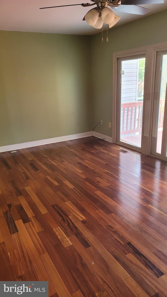 140 Joyceton Ter, Upper Marlboro, MD 20774 - spare room with a ceiling fan and dark wood finished floors