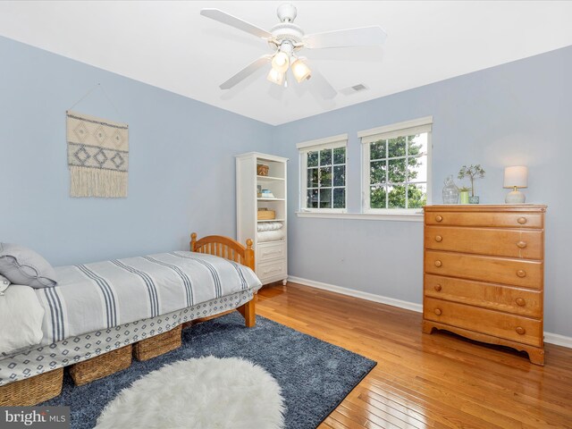 9045 Clendenin Way, Frederick, MD 21704 - bedroom featuring wood-type flooring and ceiling fan