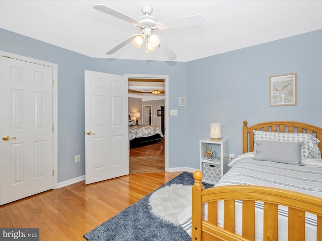 9045 Clendenin Way, Frederick, MD 21704 - bedroom featuring wood finished floors and ceiling fan