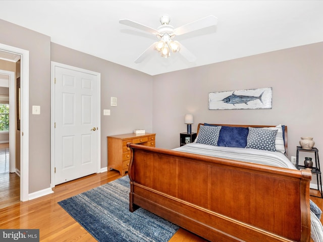 9045 Clendenin Way, Frederick, MD 21704 - bedroom with light wood-style flooring and ceiling fan
