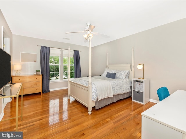 9045 Clendenin Way, Frederick, MD 21704 - bedroom with light wood-type flooring and ceiling fan