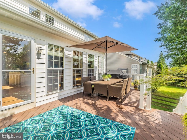 9045 Clendenin Way, Frederick, MD 21704 - wooden deck with outdoor dining area