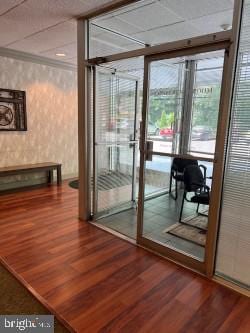 401 Cooper Landing Rd Unit 225, Cherry Hill, NJ 08002 - doorway with wood finished floors and plenty of natural light