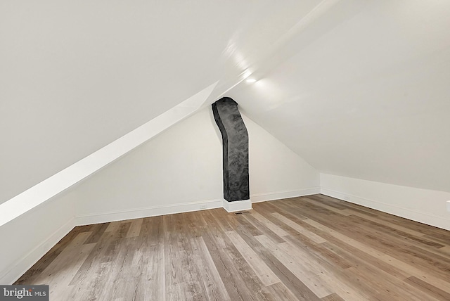 528 N St, Lancaster, PA 17602 - additional living space with vaulted ceiling and wood finished floors
