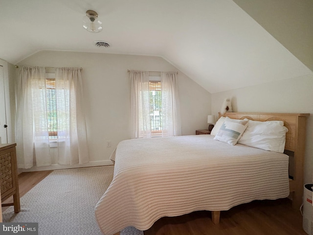 680 Myers Rd, Muncy Valley, PA 17758 - bedroom with vaulted ceiling and wood finished floors