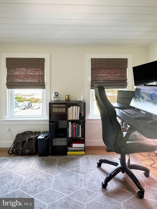 680 Myers Rd, Muncy Valley, PA 17758 - office area with plenty of natural light and wood finished floors