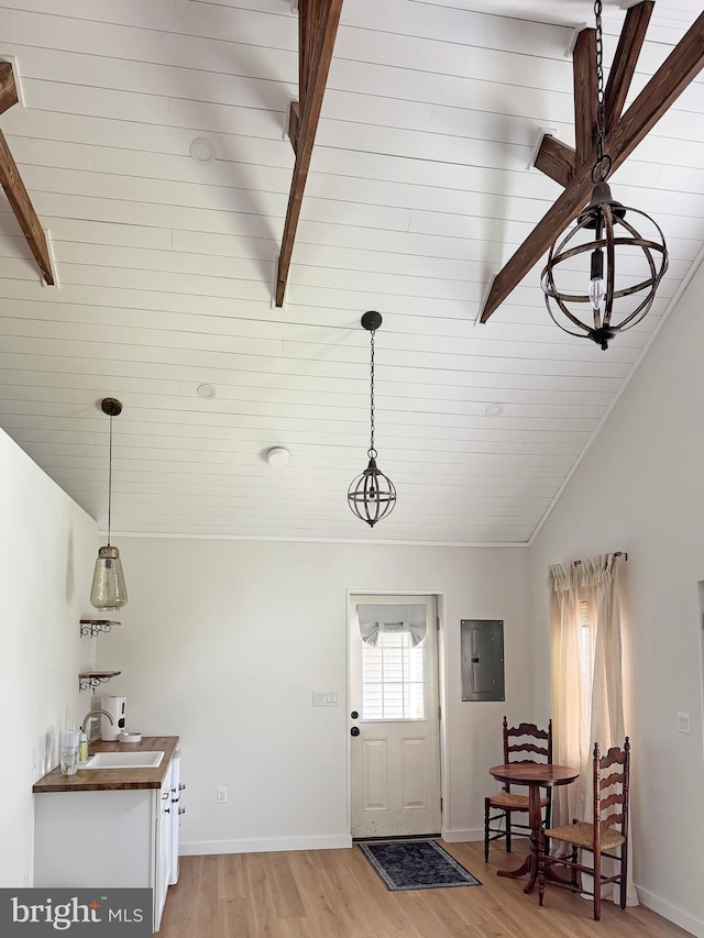 680 Myers Rd, Muncy Valley, PA 17758 - foyer with light wood-style flooring and electric panel
