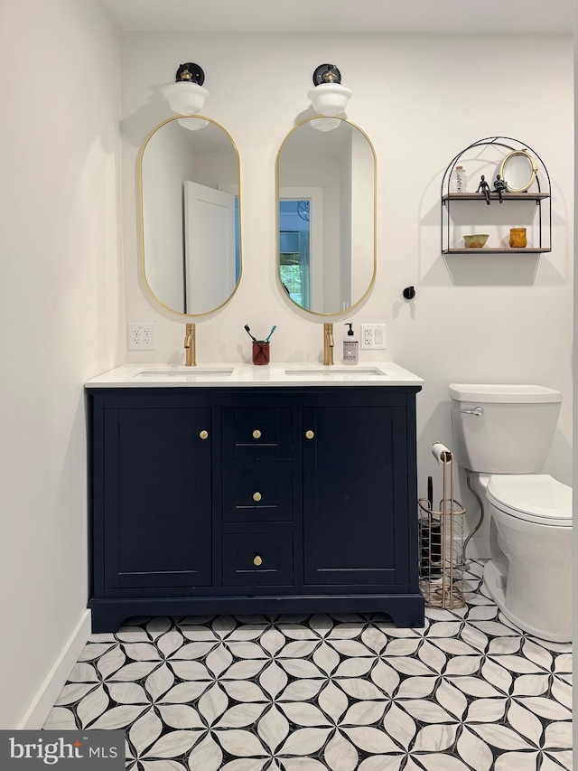 680 Myers Rd, Muncy Valley, PA 17758 - bathroom with double vanity and tile patterned floors