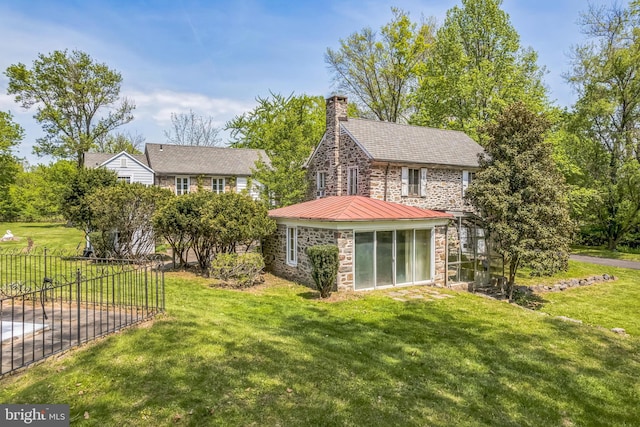 2622 Butler Pike, Plymouth Meeting, PA 19462 - view of yard with a sunroom
