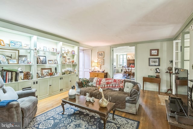 2622 Butler Pike, Plymouth Meeting, PA 19462 - living room with wood finished floors and ornamental molding